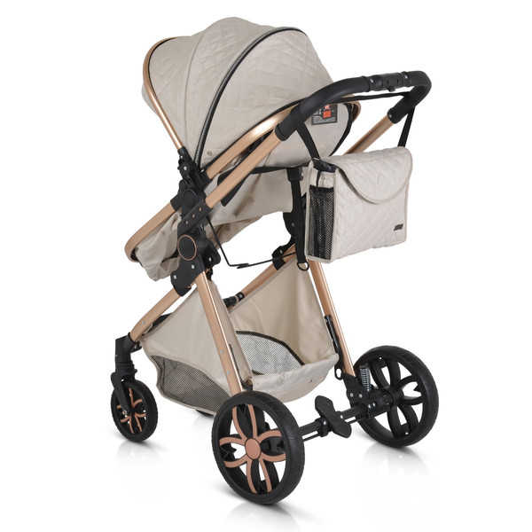 Cangaroo Alma Beige 3-in-1 Combi Kinderwagen incl. i-Size Autostoel