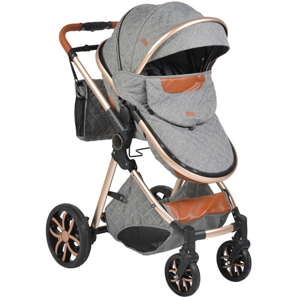 Cangaroo Alma Dark Grey 3-in-1 Combi Kinderwagen incl. i-Size Autostoel