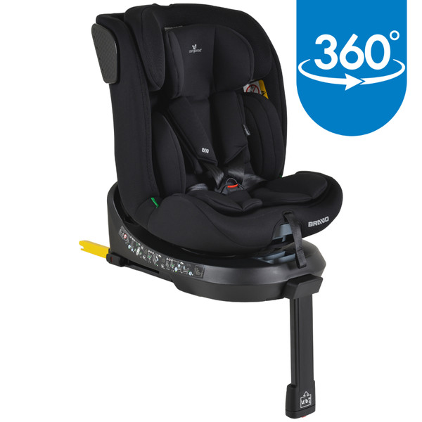 Weekendaanbieding: Cangaroo Bravo Black 40-150 cm 360° i-Size Autostoel