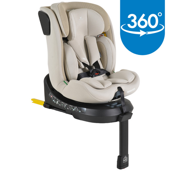 Weekendaanbieding: Cangaroo Bravo Vanilla Beige 40-150 cm 360° i-Size Autostoel
