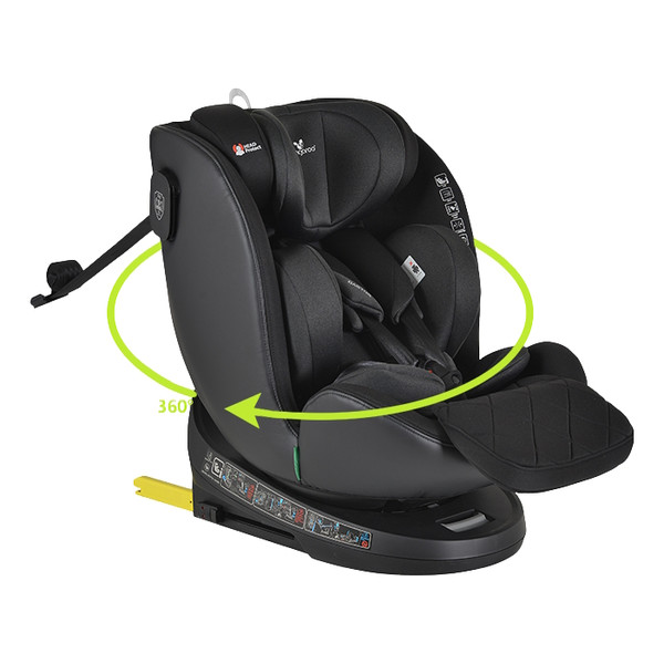 Cangaroo Castor Black 40-150 cm 360° i-Size Autostoel 110925