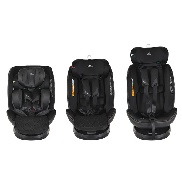 Cangaroo Castor Black 40-150 cm 360° i-Size Autostoel 110925