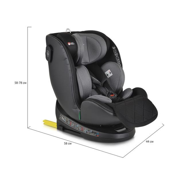 Cangaroo Castor Grey 40-150 cm 360° i-Size Autostoel 110924