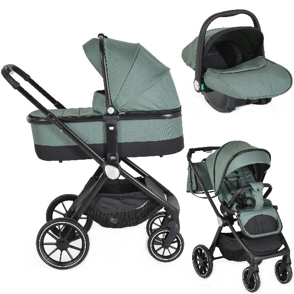 Cangaroo Christiano Green 3-in-1 Kinderwagen incl. i-Size Autostoel 110922