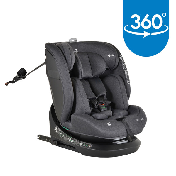Cangaroo Draco Black 40-150 cm 360° i-Size Autostoel 110931
