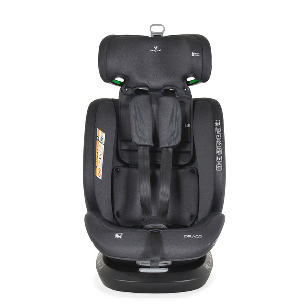 Cangaroo Draco Black 40-150 cm 360° i-Size Autostoel 110931