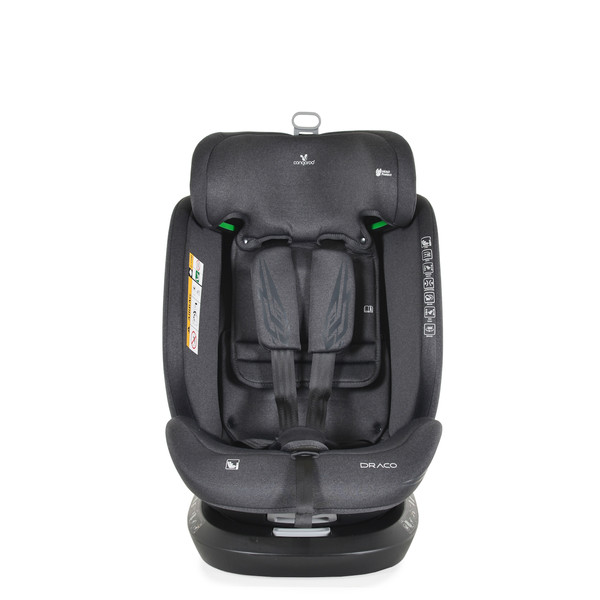 Cangaroo Draco Black 40-150 cm 360° i-Size Autostoel 110931