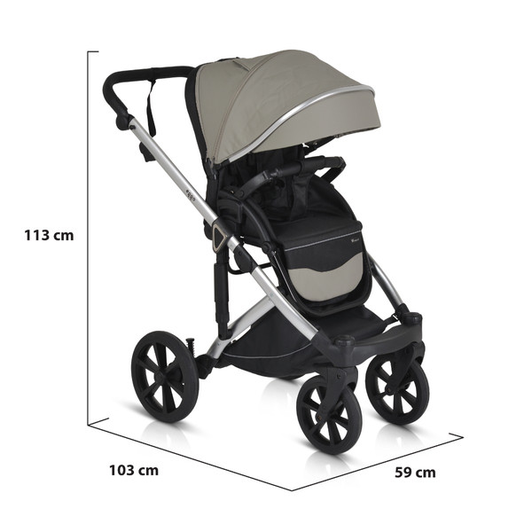 Cangaroo Eggo Pigeon Grey 3-in-1 Kinderwagen