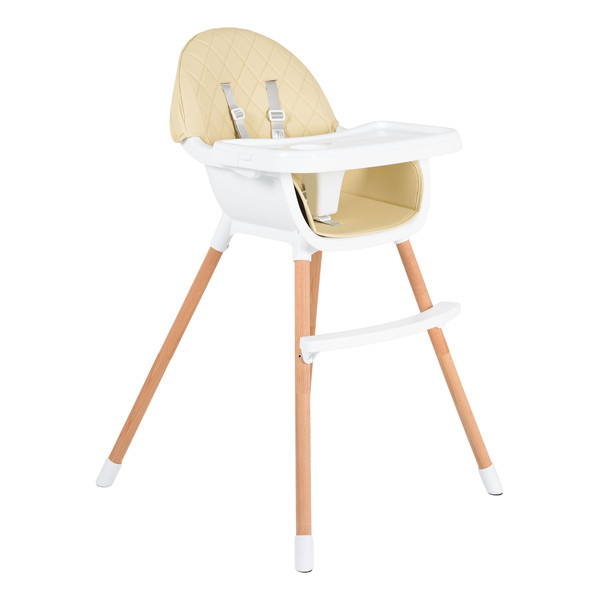 Cangaroo Gelato Beige 2-in-1 Houten Kinderstoel