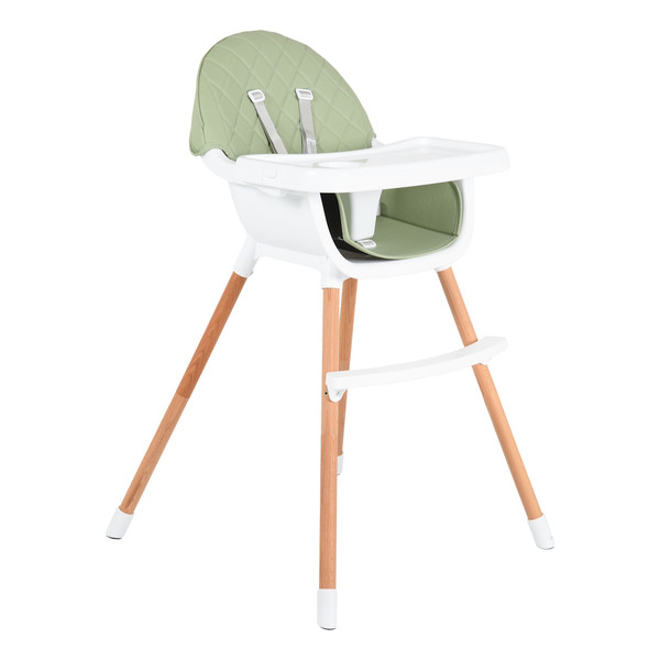 Cangaroo Gelato Green 2-in-1 Houten Kinderstoel