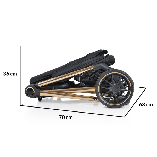 Cangaroo Hydra Black 3-in-1 Kinderwagen Incl. i-Size Autostoel