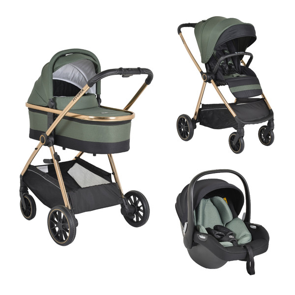 Cangaroo Hydra Green 3-in-1 Kinderwagen Incl. i-Size Autostoel