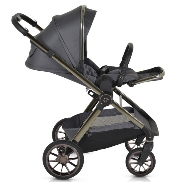 Cangaroo iClick Grey 2-in-1 Kinderwagen Incl. Adapter 110917