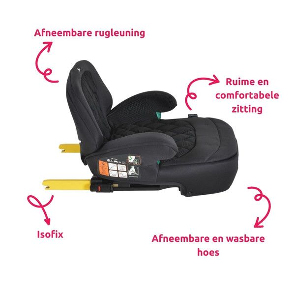 Cangaroo Jax Grey Isofix 125-150 cm i-Size Booster