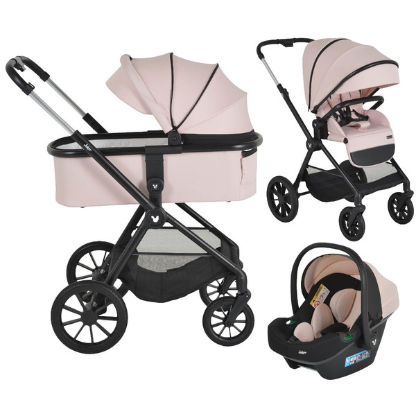 Cangaroo Joker Rose Cloud 3-in-1 Kinderwagen incl. Autostoel