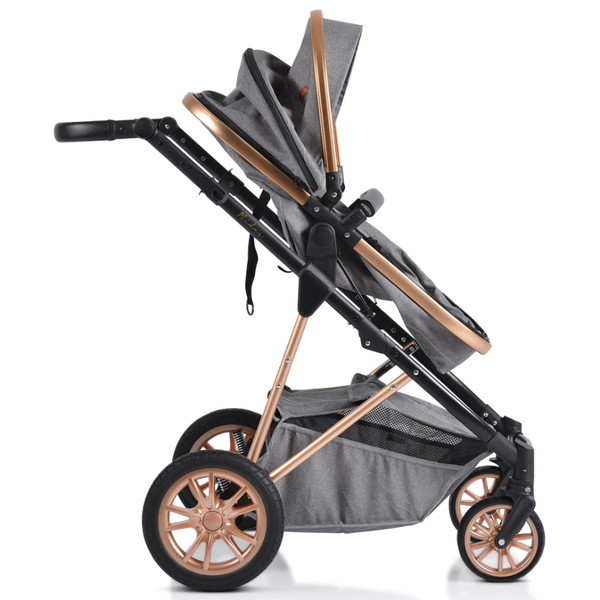 Cangaroo Midas Grey 3-in-1 Combi Kinderwagen incl. i-Size Autostoel