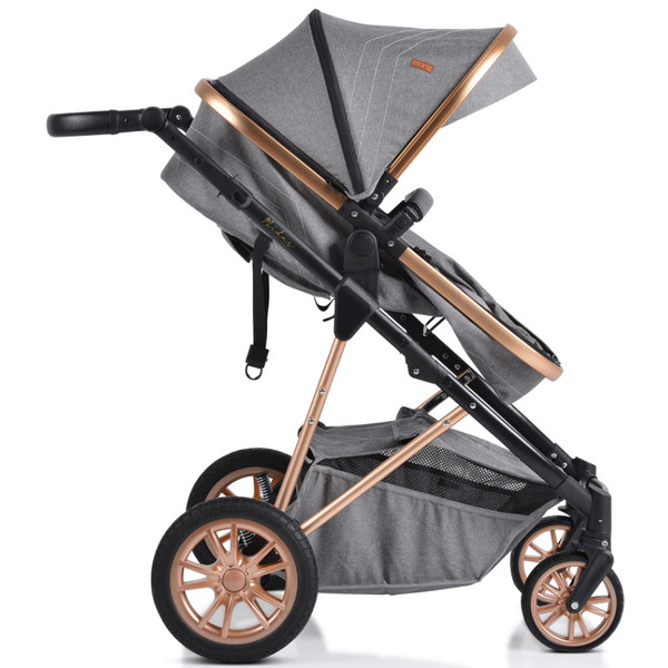 Cangaroo Midas Grey 3-in-1 Combi Kinderwagen incl. i-Size Autostoel
