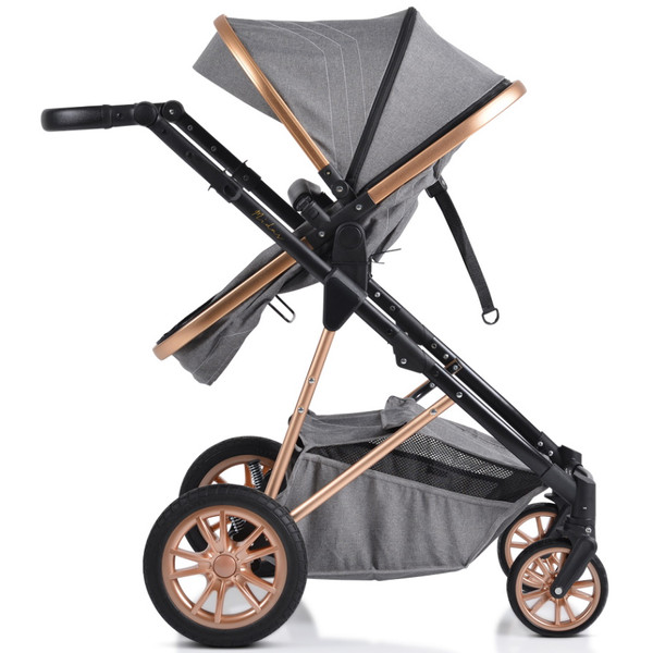 Cangaroo Midas Grey 3-in-1 Combi Kinderwagen incl. i-Size Autostoel
