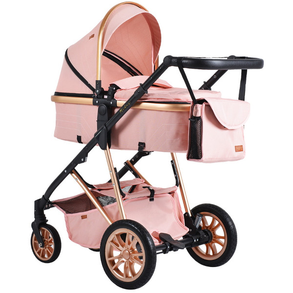 Cangaroo Midas Pink 3-in-1 Combi Kinderwagen incl. Autostoel