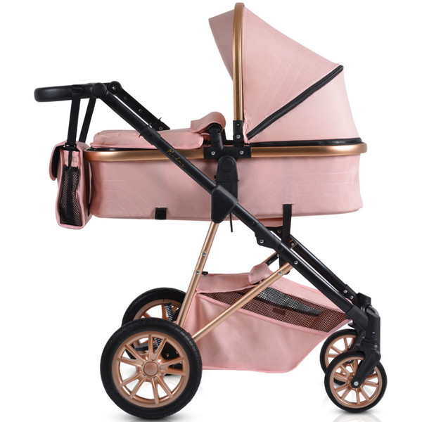 Cangaroo Midas Pink 3-in-1 Combi Kinderwagen incl. Autostoel