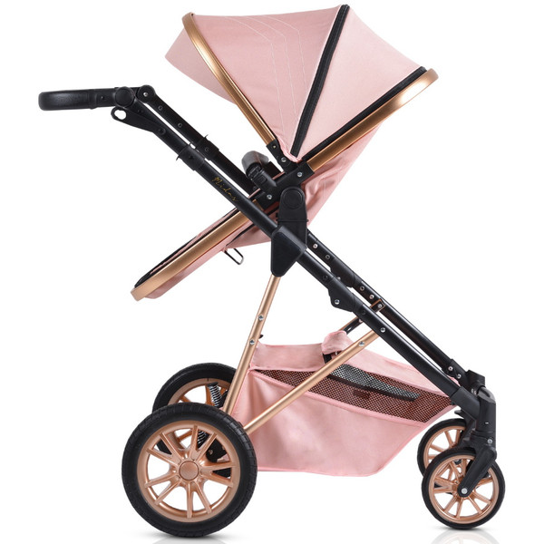 Cangaroo Midas Pink 3-in-1 Combi Kinderwagen incl. Autostoel