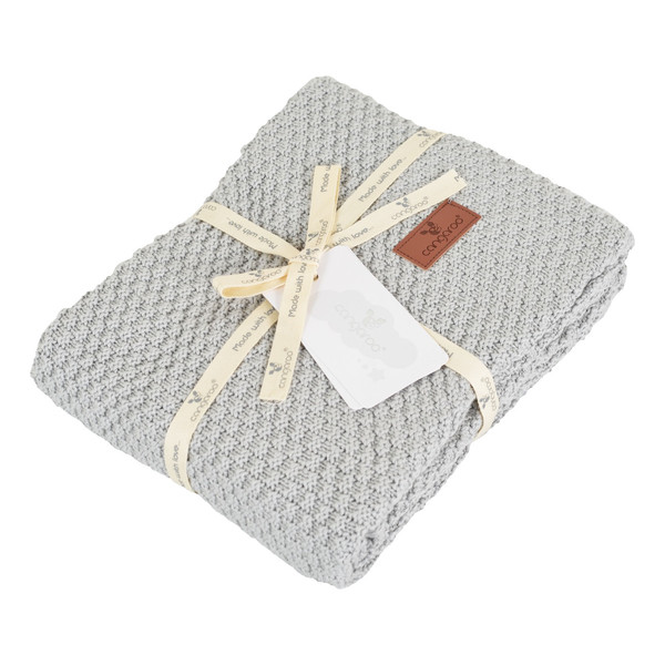 Cangaroo Popcorn Bamboe Grey 80 x 100 cm Wiegdeken 111877