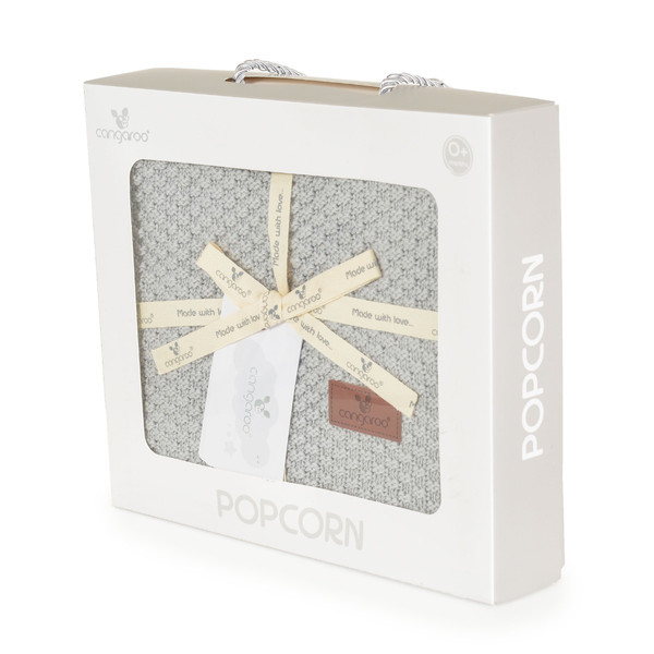 Cangaroo Popcorn Bamboe Grey 80 x 100 cm Wiegdeken 111877