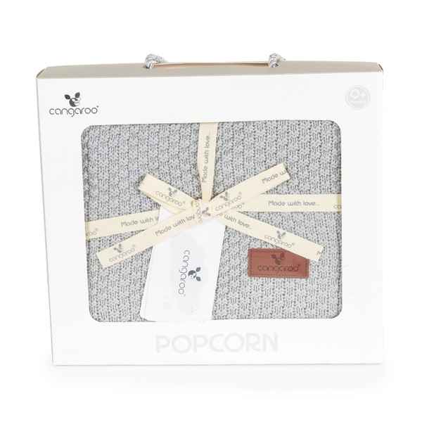 Cangaroo Popcorn Bamboe Grey 80 x 100 cm Wiegdeken 111877