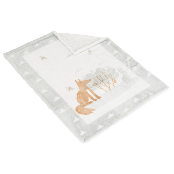 Cangaroo Sherpa Little Friends Grey 80 x 110 cm Wiegdeken 111881