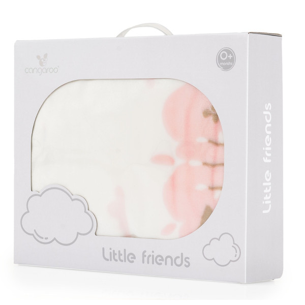Cangaroo Sherpa Little Friends Pink 80 x 110 cm Wiegdeken 111880