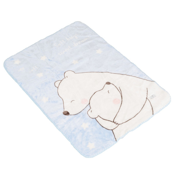 Cangaroo Softy Sweet Hugs Blue 80 x 110 cm Wiegdeken 111879