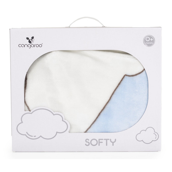 Cangaroo Softy Sweet Hugs Blue 80 x 110 cm Wiegdeken 111879