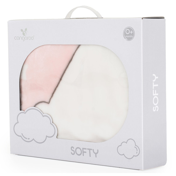 Cangaroo Softy Sweet Hugs Pink 80 x 110 cm Wiegdeken 111878