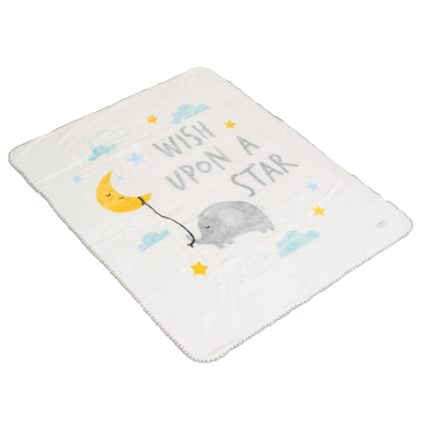 Cangaroo Softy Wish Upon A Star White 110 x 140 cm Ledikantdeken 111868
