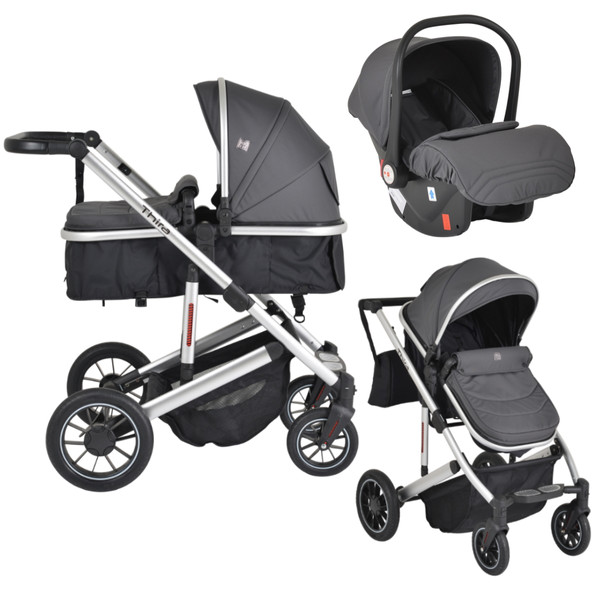 Cangaroo Thira Grey 3-in-1 Combi Kinderwagen incl. Autostoel
