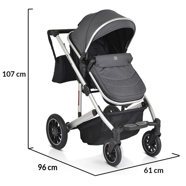 Cangaroo Thira Grey 3-in-1 Combi Kinderwagen incl. Autostoel
