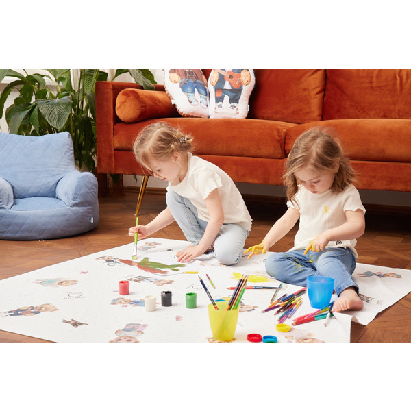 Ceba Giraffe & Friends 120 x 120 cm Beschermende Speel- en Knutselmat W-308-000-637