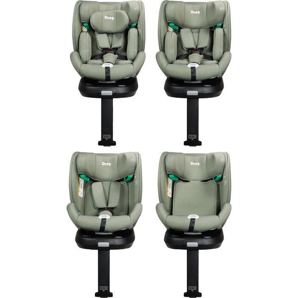 Ding Fynn Forest Green 40-150 cm 360° i-Size Autostoel DI-111926