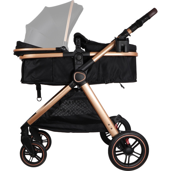 Ding Liam Black/Rose 3-in-1 Combi Kinderwagen Incl. Autostoel DI-381712