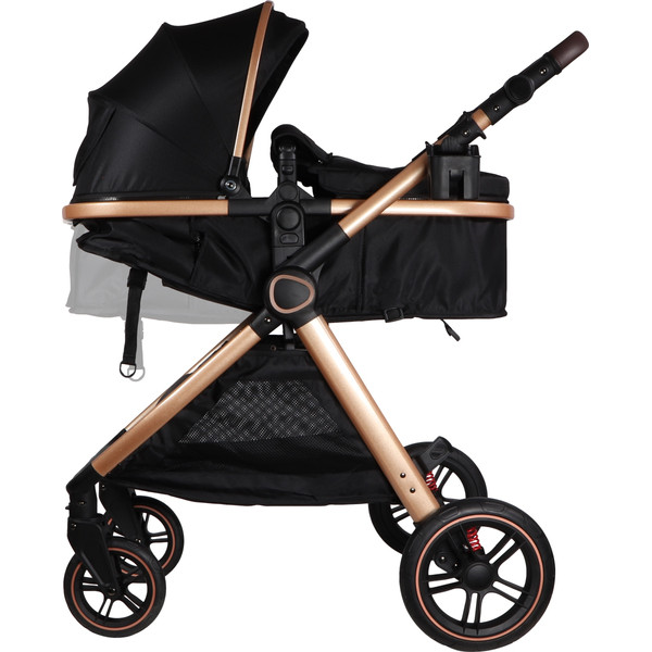 Ding Liam Black/Rose 3-in-1 Combi Kinderwagen Incl. Autostoel DI-381712
