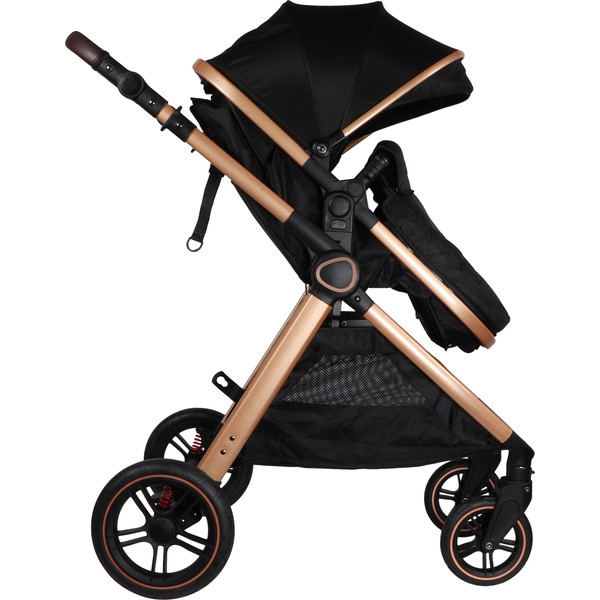 Ding Liam Black/Rose 3-in-1 Combi Kinderwagen Incl. Autostoel DI-381712