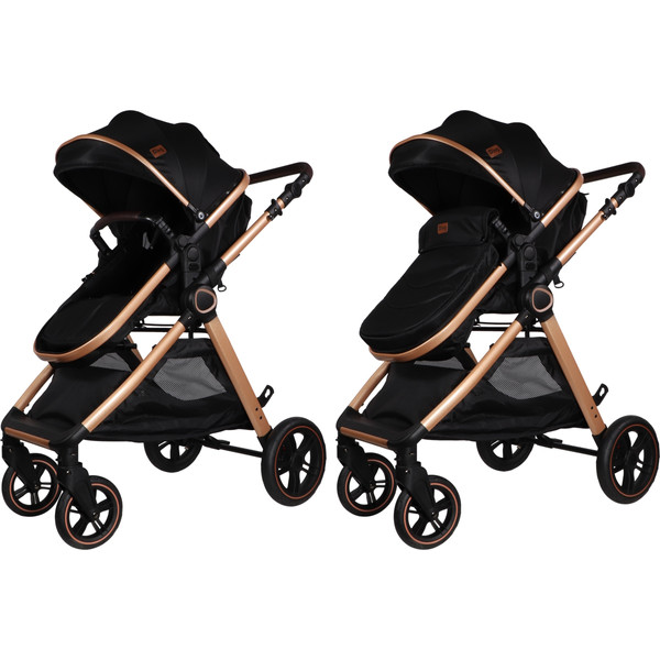 Ding Liam Black/Rose 3-in-1 Combi Kinderwagen Incl. Autostoel DI-381712