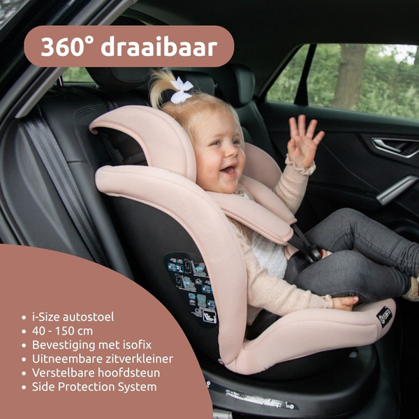 Weekendaanbieding: Ding Aiden Black 40-150 cm 360° i-Size Autostoel