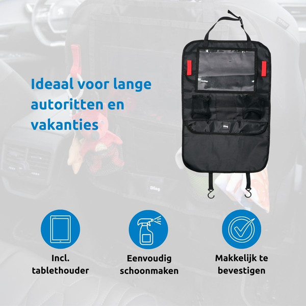 Ding Autostoel Organizer met Tablethouder