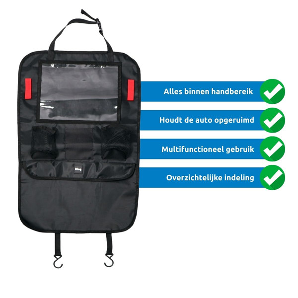 Ding Autostoel Organizer met Tablethouder