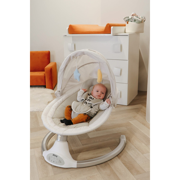 Ding Hugg Silver/White Swing Babyschommel DI-939586