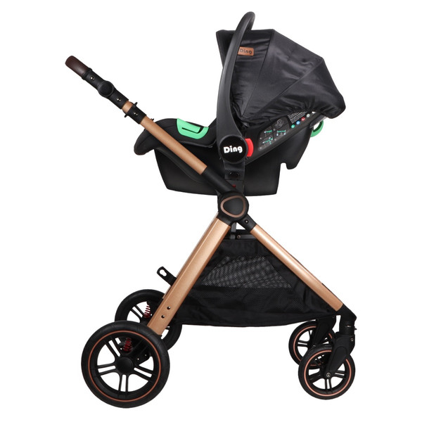 Ding Liam Black/Rose 3-in-1 Combi Kinderwagen Incl. Autostoel DI-381712