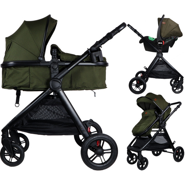 Ding Liam Forest Green 3-in-1 Combi Kinderwagen Incl. Autostoel DI-381713