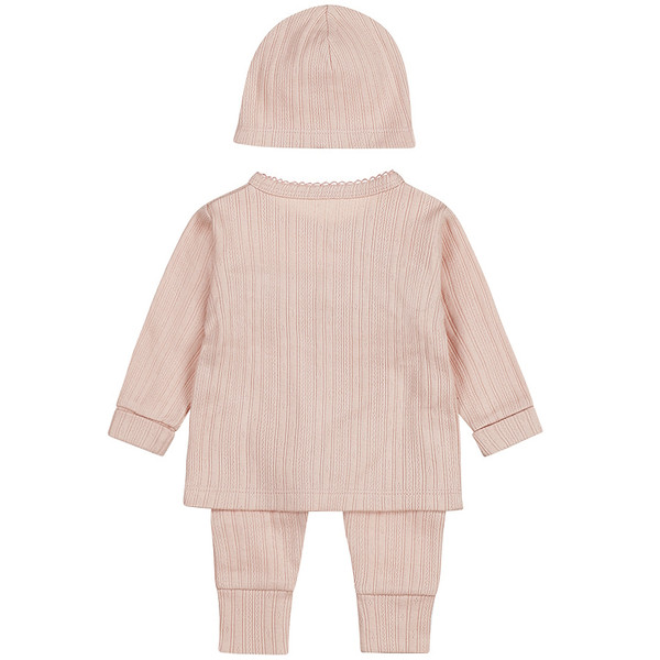 Dirkje Organic Dusty Pink Maat 44 Overslag Shirt met Broekje en Mutsje WN1206 NOOS