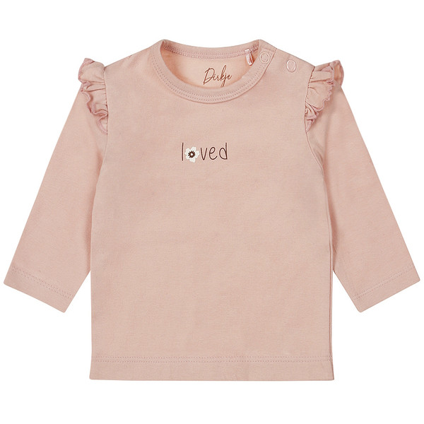 Dirkje Organic Dusty Pink Maat 68 Loved T-Shirt Lange Mouw WN1214 NOOS